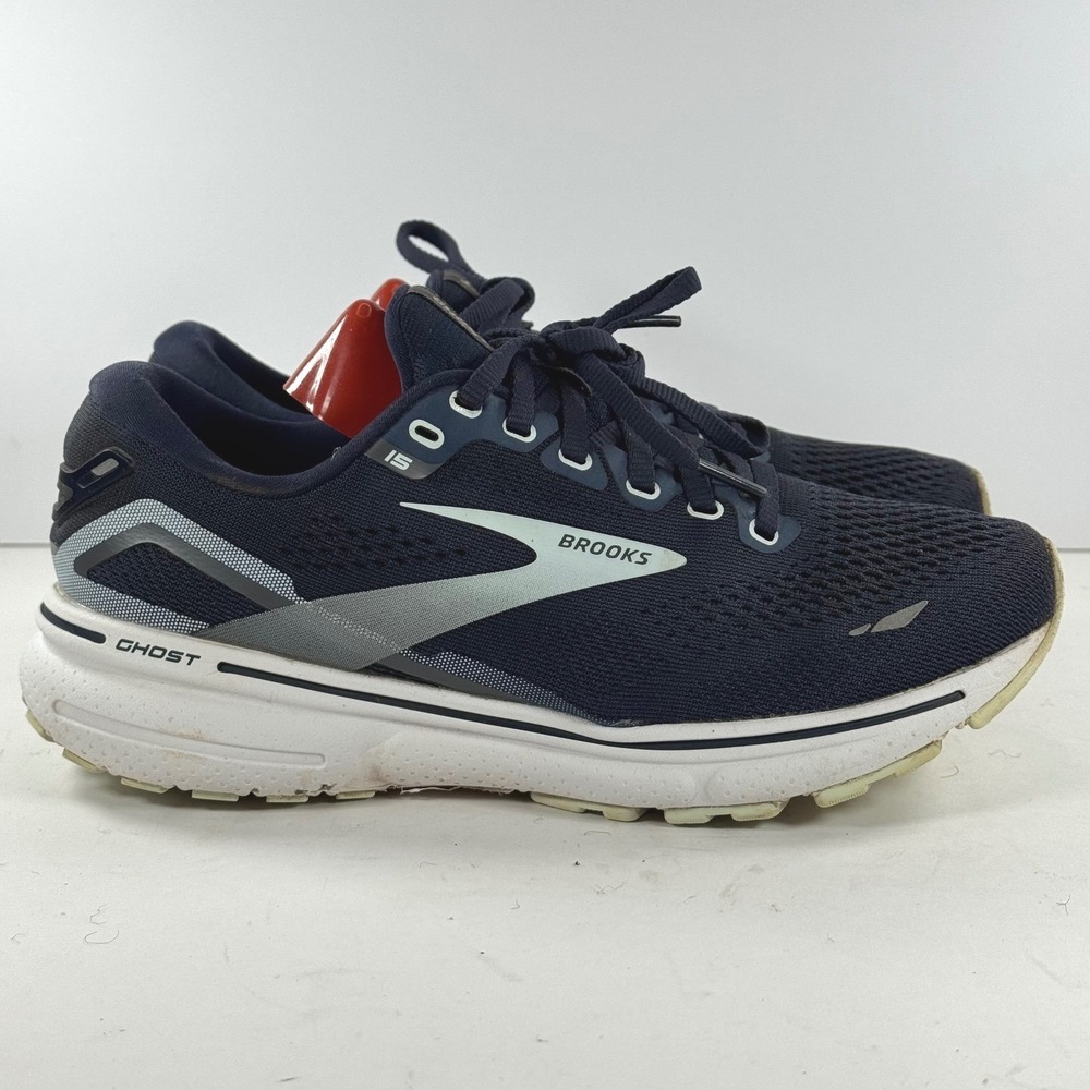 Brooks Ghost 15 Athletic Running Shoes Navy Blue 1203801B450 Women's Size 7